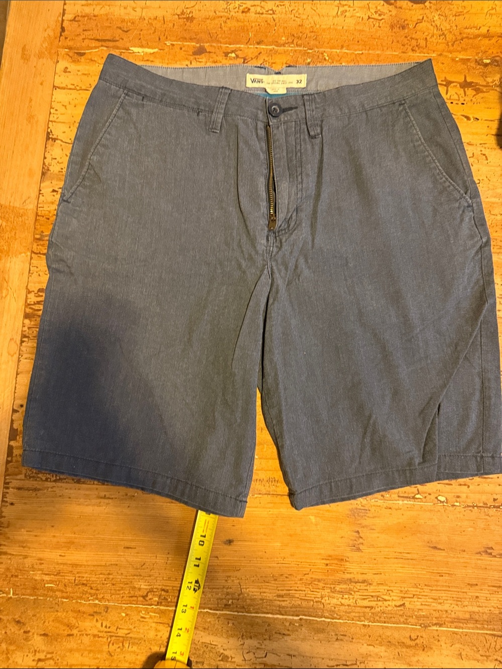 Vans Men's Slate Blue Flat Front Shorts